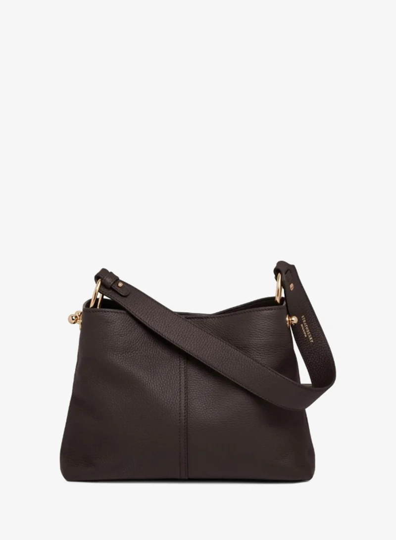 Strathberry  Lana Hobo Bag in Grain Espresso Leather for Women | Best Price UAE